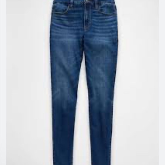 American Eagle Next Level Curvy Super High Rise Dark Wash Jeggings Size 00 - Picture 1 of 8